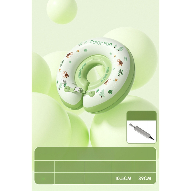 Bērnu kakla peldēšanas gredzens vannai – PVC, vienkrāsains raksts, bērniem