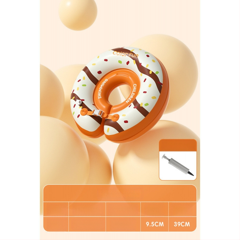 Bērnu kakla peldēšanas gredzens vannai – PVC, vienkrāsains raksts, bērniem