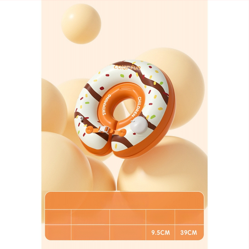 Bērnu kakla peldēšanas gredzens vannai – PVC, vienkrāsains raksts, bērniem