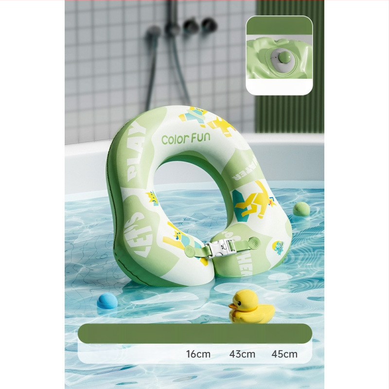 Bērnu kakla peldēšanas gredzens vannai – PVC, vienkrāsains raksts, bērniem