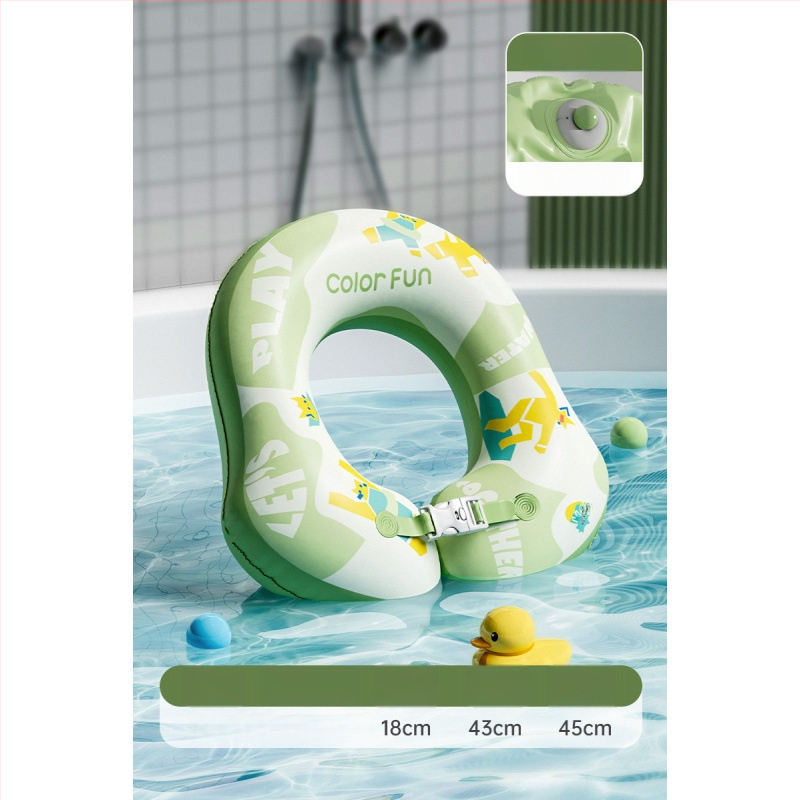 Bērnu kakla peldēšanas gredzens vannai – PVC, vienkrāsains raksts, bērniem
