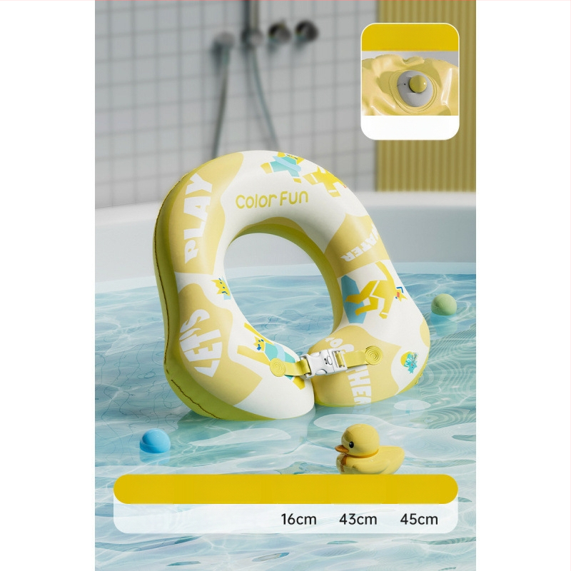 Bērnu kakla peldēšanas gredzens vannai – PVC, vienkrāsains raksts, bērniem