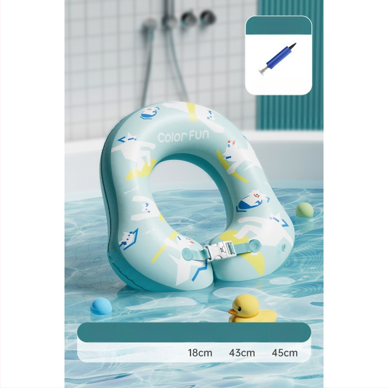 Bērnu kakla peldēšanas gredzens vannai – PVC, vienkrāsains raksts, bērniem