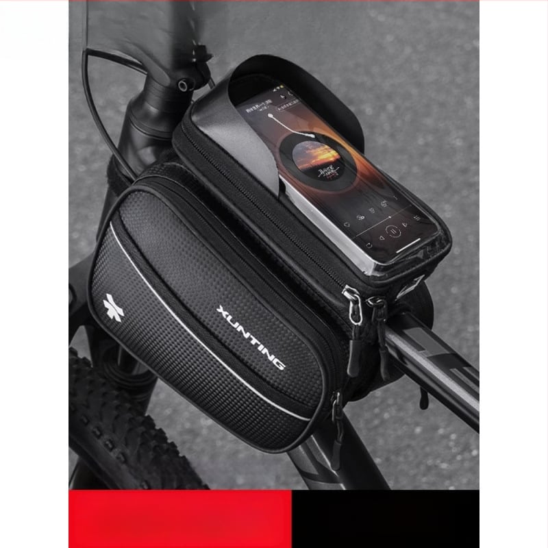 Чанта за горна тръба за MTB велосипед, капацитет 5 л, полиестер, вътрешна подплата, модел zxcsgb-mcl-red