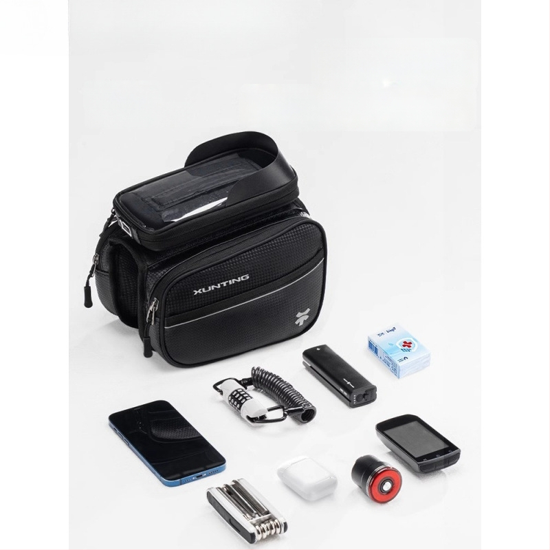 Чанта за горна тръба за MTB велосипед, капацитет 5 л, полиестер, вътрешна подплата, модел zxcsgb-mcl-red