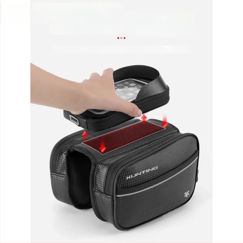 Чанта за горна тръба за MTB велосипед, капацитет 5 л, полиестер, вътрешна подплата, модел zxcsgb-mcl-red