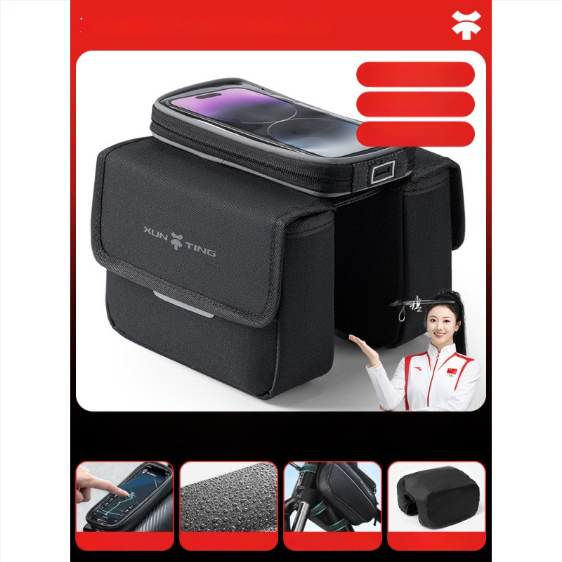 Чанта за горна тръба за MTB велосипед, капацитет 5 л, полиестер, вътрешна подплата, модел zxcsgb-mcl-red