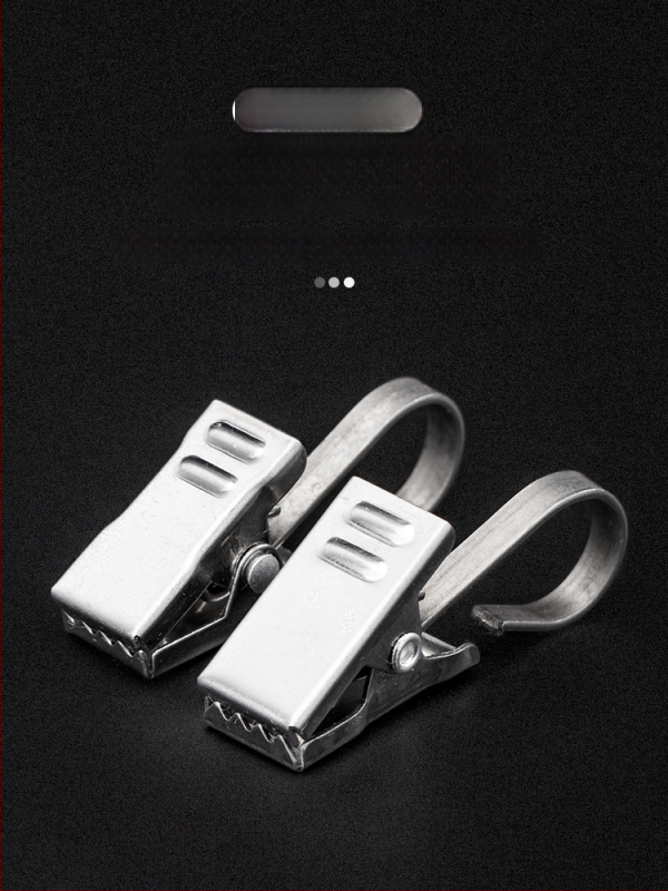 Nerūdijančio plieno užuolaidų rinkinys: kabliukai ir klipai, užuolaidų žiedai ir priedai užuolaidų strypui