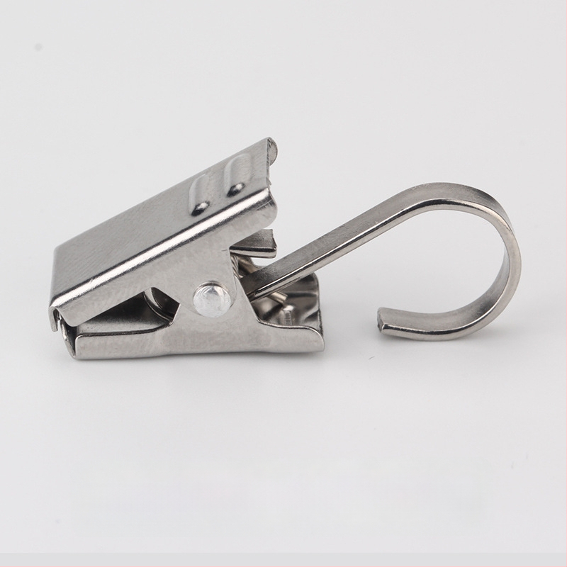 Nerūdijančio plieno užuolaidų rinkinys: kabliukai ir klipai, užuolaidų žiedai ir priedai užuolaidų strypui