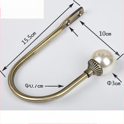 U formos užuolaidų kabliukas, sieninis tvirtinimas, be gręžimo, paprastas ir modernus stilius