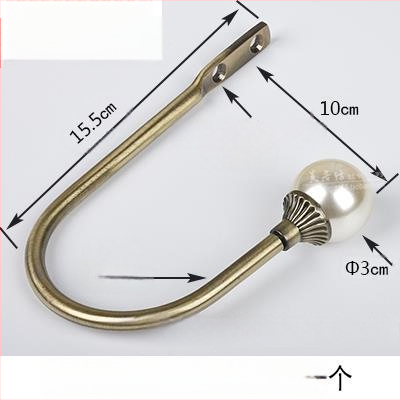 U formos užuolaidų kabliukas, sieninis tvirtinimas, be gręžimo, paprastas ir modernus stilius