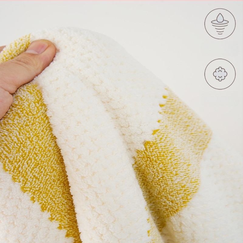 Koralinio fliso vonios rankšluosčių komplektas, didelis tankis, Jacquard 150D, sugeriantis