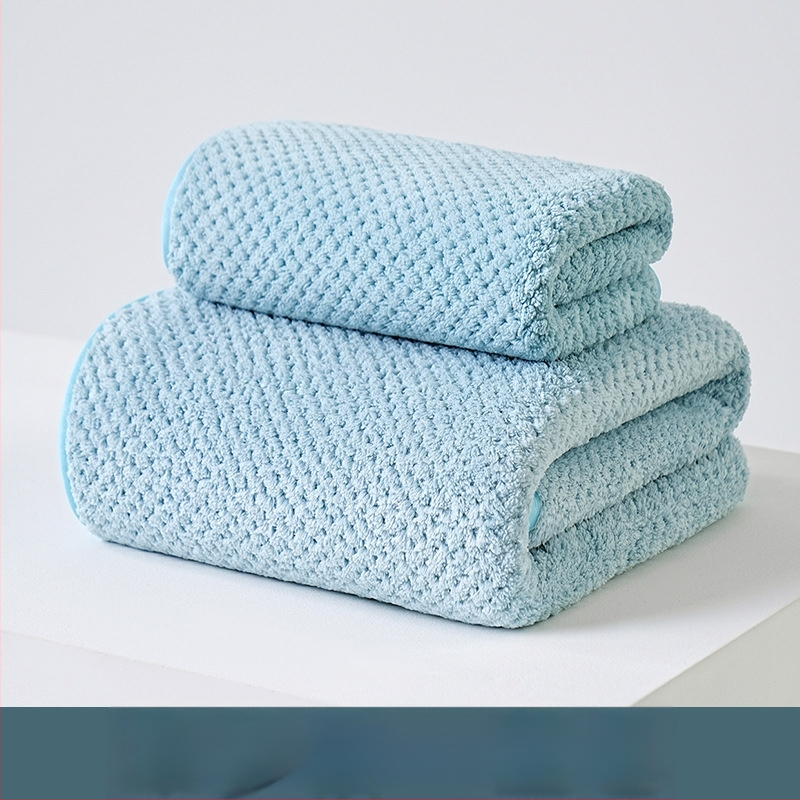 Koralinio fliso vonios rankšluosčių komplektas, didelis tankis, Jacquard 150D, sugeriantis