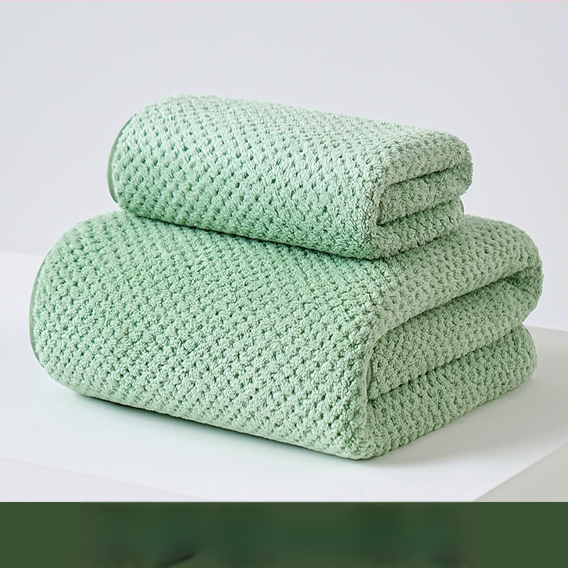 Koralinio fliso vonios rankšluosčių komplektas, didelis tankis, Jacquard 150D, sugeriantis