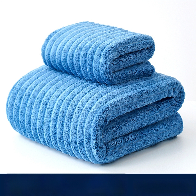 Koralinio fliso vonios rankšluosčių komplektas, didelis tankis, Jacquard 150D, sugeriantis