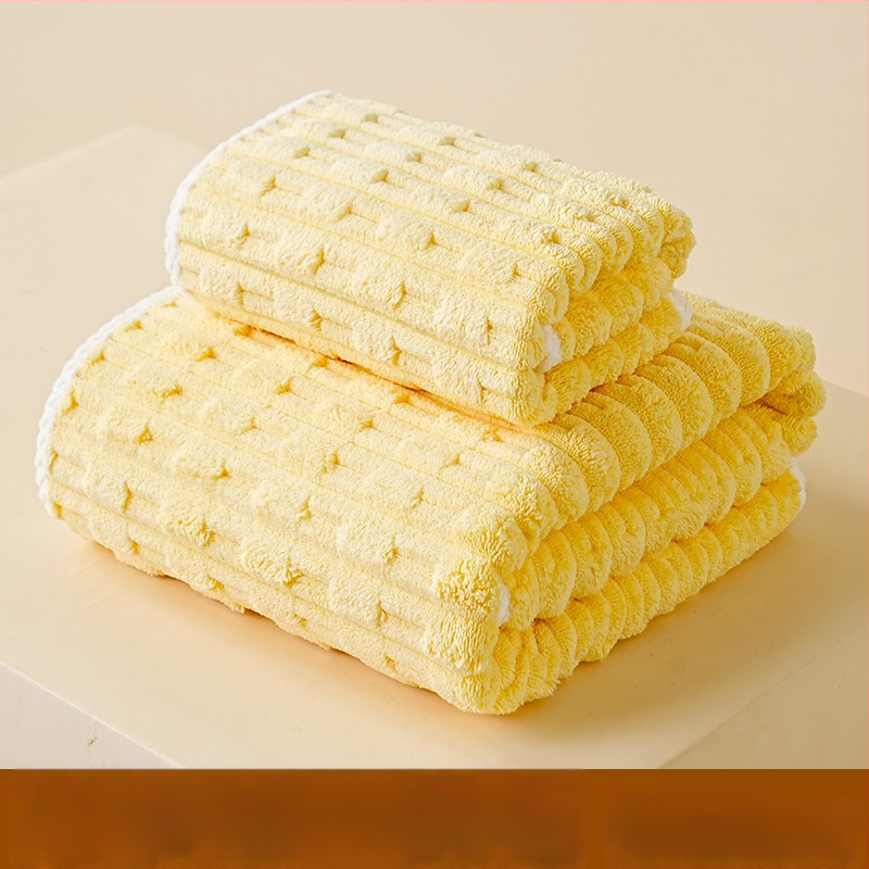 Koralinio fliso vonios rankšluosčių komplektas, didelis tankis, Jacquard 150D, sugeriantis