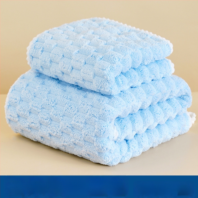 Koralinio fliso vonios rankšluosčių komplektas, didelis tankis, Jacquard 150D, sugeriantis