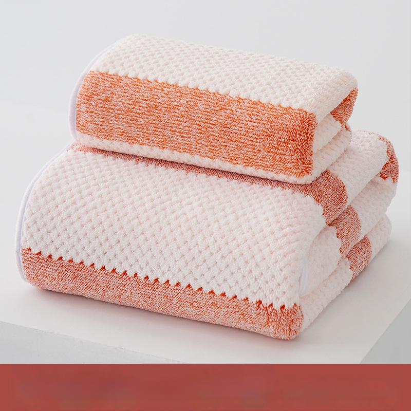 Koralinio fliso vonios rankšluosčių komplektas, didelis tankis, Jacquard 150D, sugeriantis