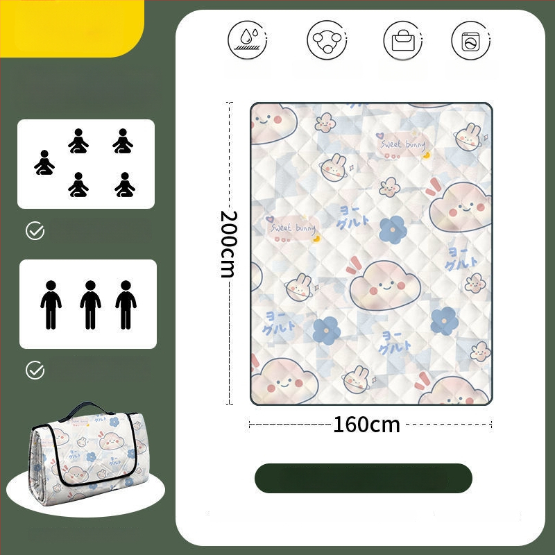 Osmouga kamping podloga za šator, od poliestera, protuklizna i protiv vlage, za 4–6 osoba