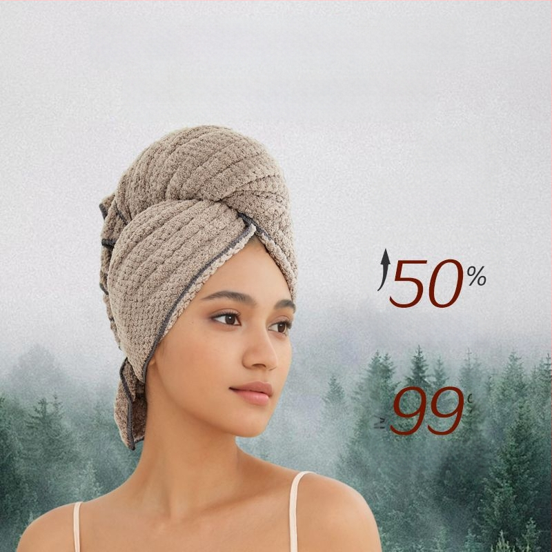 Καπέλο για στέγνωμα μαλλιών - γρήγορο στέγνωμα, ελαφρύ, πολυεστέρας 150D, Cut Velvet επεξεργασία, βάρος κάτω από 30 g