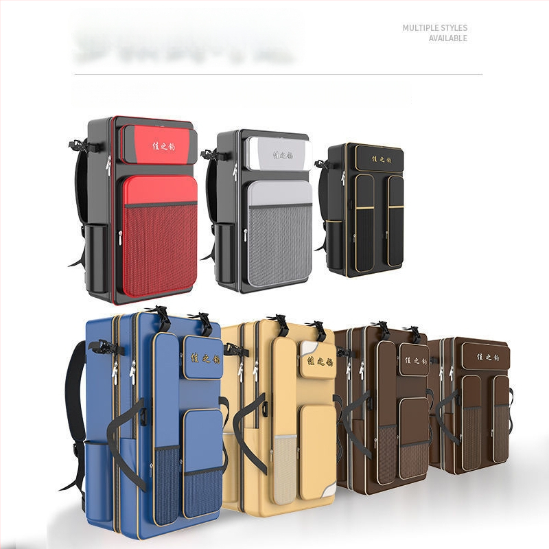 Риболовна раница с държач за пръти, двойна презрамка и голям капацитет, не водоустойчива