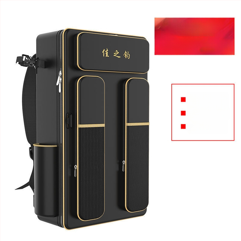 Риболовна раница с държач за пръти, двойна презрамка и голям капацитет, не водоустойчива