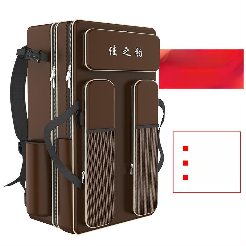 Риболовна раница с държач за пръти, двойна презрамка и голям капацитет, не водоустойчива