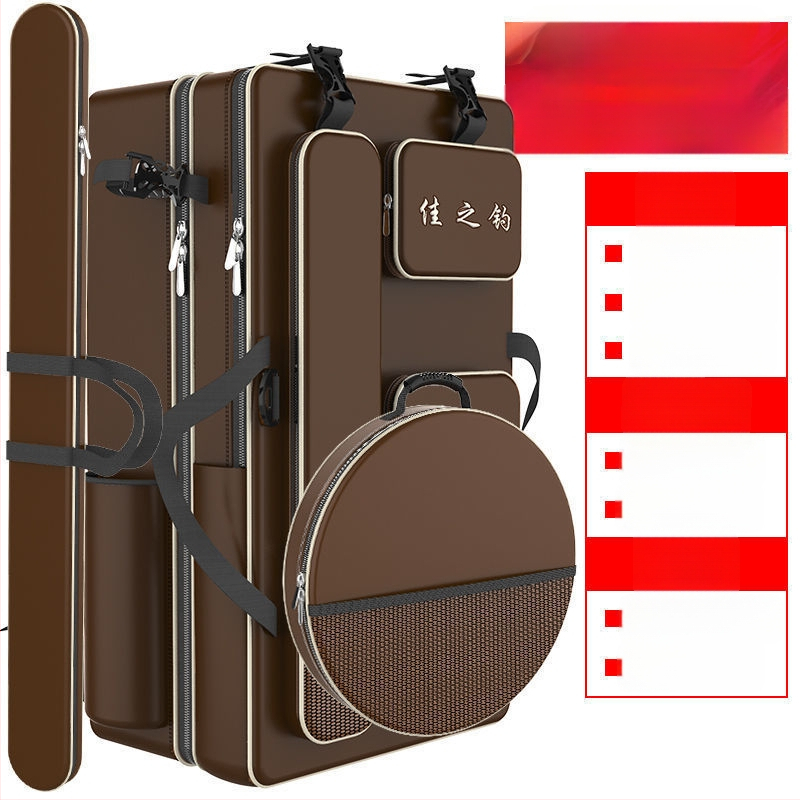 Риболовна раница с държач за пръти, двойна презрамка и голям капацитет, не водоустойчива