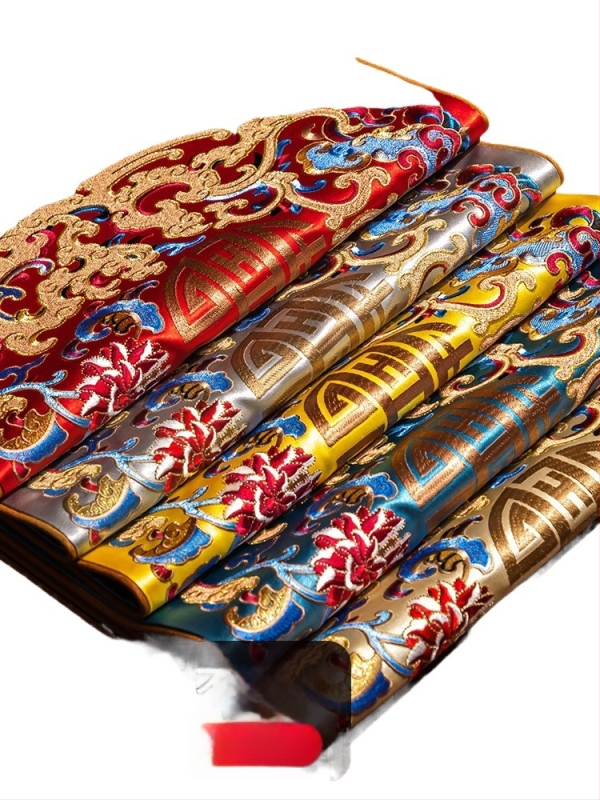 Stalo vėliava iš audinio su augalų ir gėlių raštu, naujame kinų stiliuje