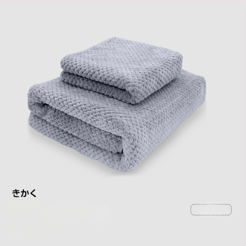 Koralinis veliūrinis vonios rankšluostis suaugusiems — poliesterio pluoštas, 150d džakardo audinys