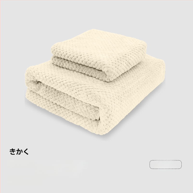 Koralinis veliūrinis vonios rankšluostis suaugusiems — poliesterio pluoštas, 150d džakardo audinys