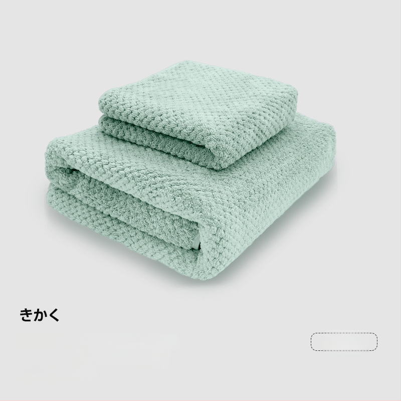 Koralinis veliūrinis vonios rankšluostis suaugusiems — poliesterio pluoštas, 150d džakardo audinys