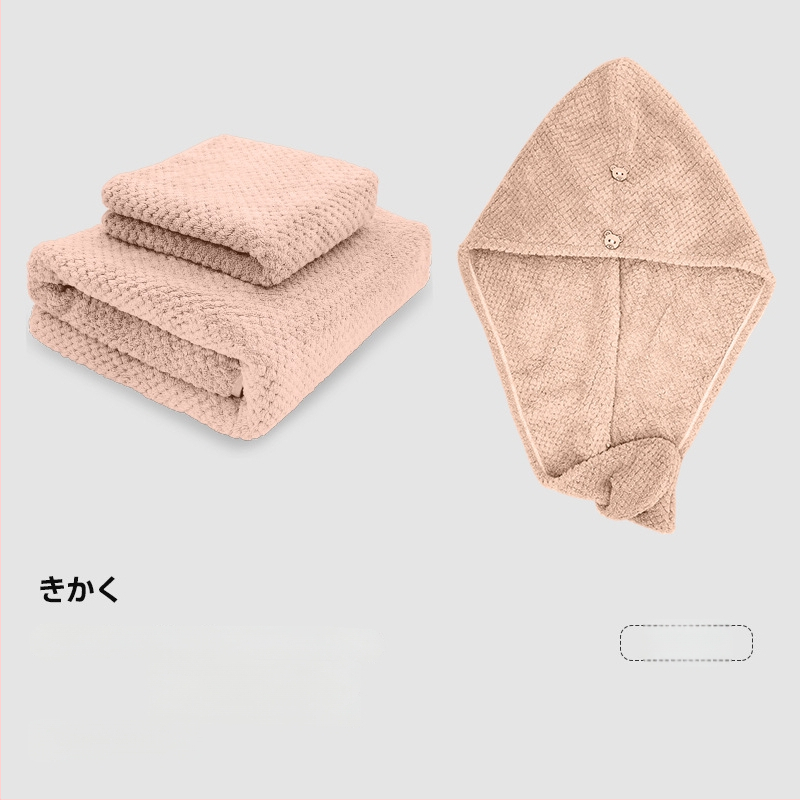 Koralinis veliūrinis vonios rankšluostis suaugusiems — poliesterio pluoštas, 150d džakardo audinys