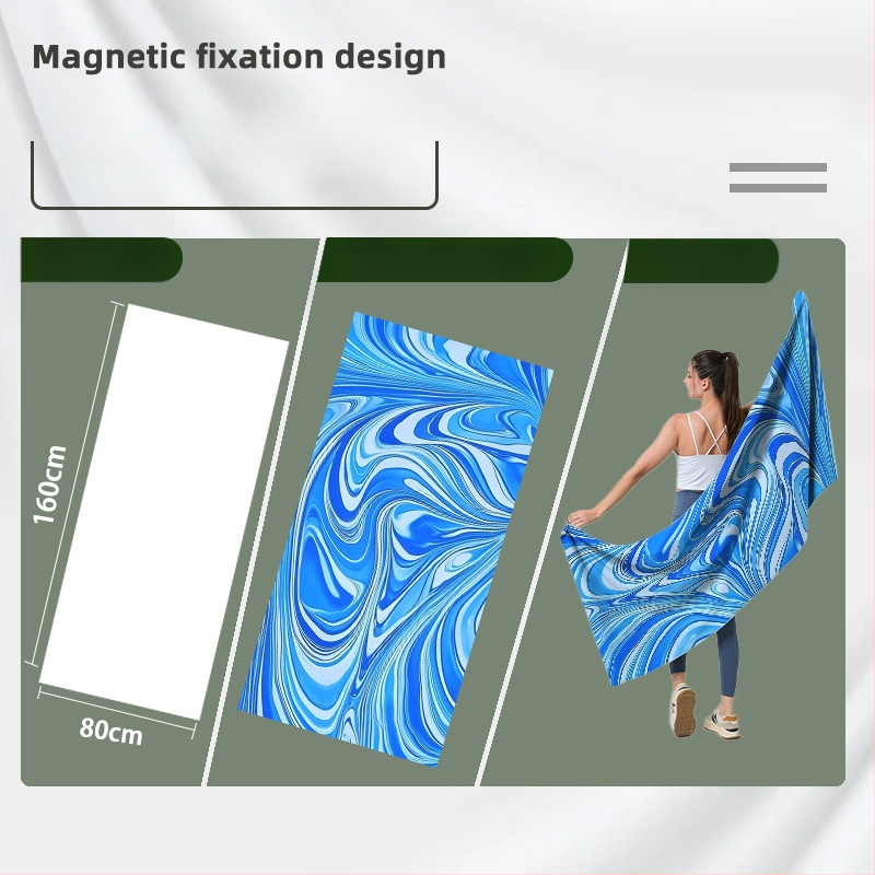 Magnatinis rankšluostis iš mikropluošto, 200–300 g, 16 siūlų, siuvinėtas, daugiafunkcis lauko sportams
