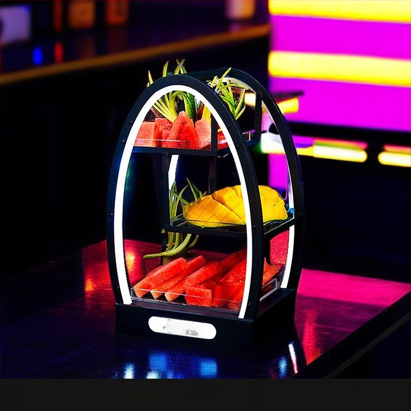 Akrilinė vaisių plokštelė laikiklis, paprastas stilius (Be prekės ženklo, Be importo)