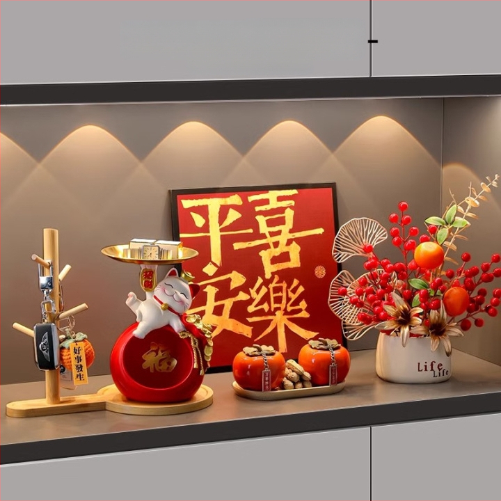 Φιγούρα Panda για αποθήκευση κλειδιών – διακοσμητικό ρητίνης σε cartoon στυλ για είσοδο και ντουλάπες σαλονιού (δωρο για νέο σπίτι)