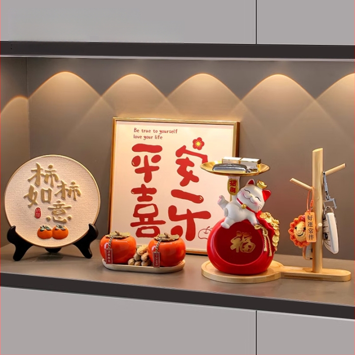 Φιγούρα Panda για αποθήκευση κλειδιών – διακοσμητικό ρητίνης σε cartoon στυλ για είσοδο και ντουλάπες σαλονιού (δωρο για νέο σπίτι)