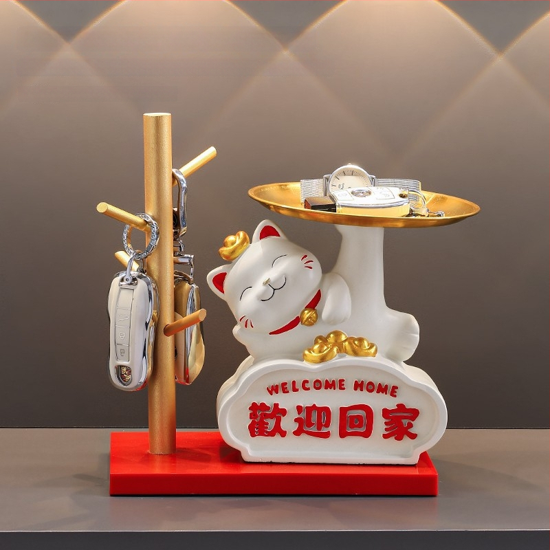 Φιγούρα Panda για αποθήκευση κλειδιών – διακοσμητικό ρητίνης σε cartoon στυλ για είσοδο και ντουλάπες σαλονιού (δωρο για νέο σπίτι)