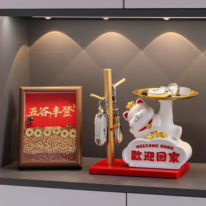 Φιγούρα Panda για αποθήκευση κλειδιών – διακοσμητικό ρητίνης σε cartoon στυλ για είσοδο και ντουλάπες σαλονιού (δωρο για νέο σπίτι)