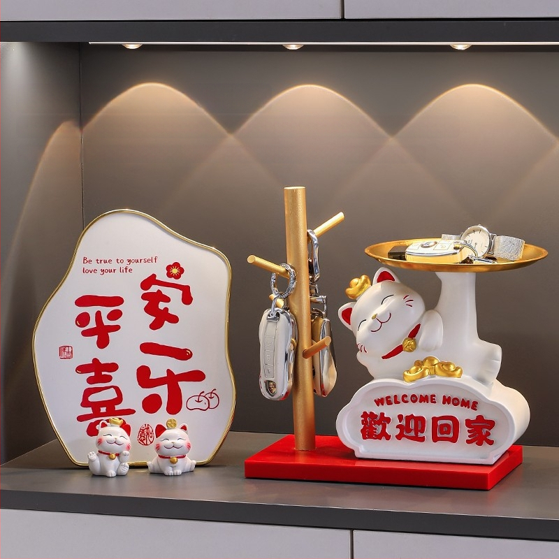 Φιγούρα Panda για αποθήκευση κλειδιών – διακοσμητικό ρητίνης σε cartoon στυλ για είσοδο και ντουλάπες σαλονιού (δωρο για νέο σπίτι)