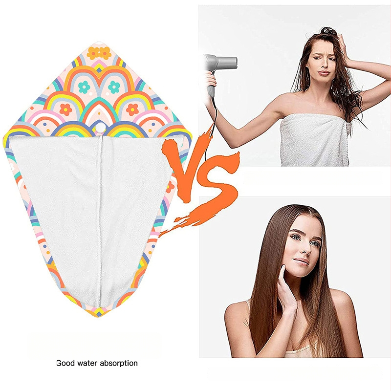 Mikropluošto plaukų džiovinimo kepuraitė su spauda, pritaikoma spauda, ypač sugerianti, greitas džiovinimas, 100–119 g