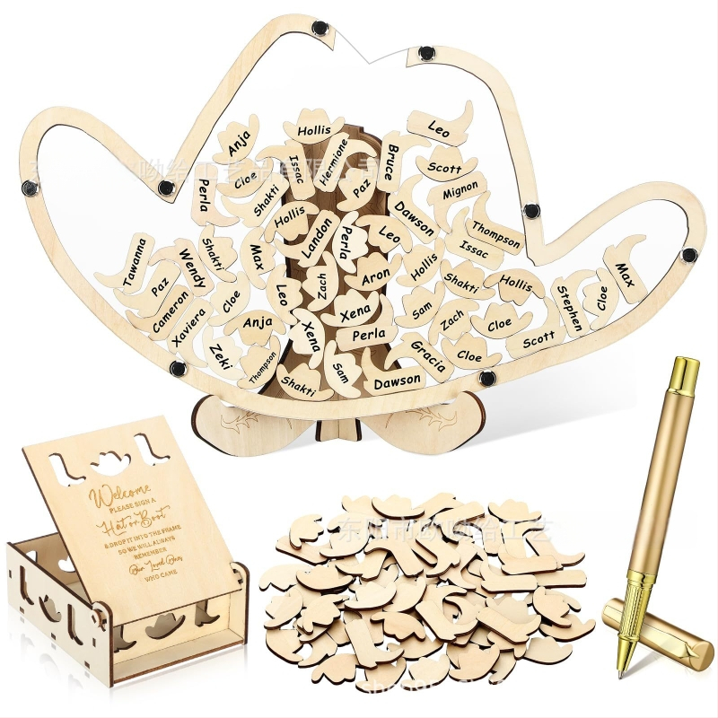 Βιβλίο επισκεπτών πάρτυ απόκρυψης φύλου με θεματικό αρκούδας πλαίσιο φωτογραφίας υπερήχων πεταλούδας – Boxwood, εκτύπωση