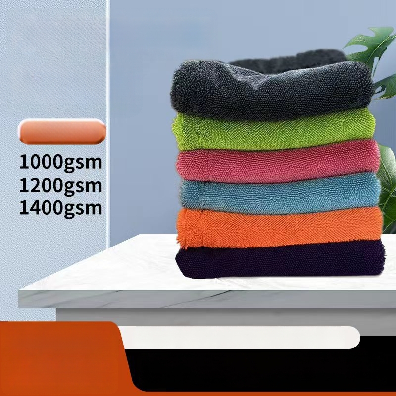 Dviejų pusių storas mikropluošto automobilių rankšluostis — be žymių, didelis sugeriamumas, daugiafunkcinis, galimybė užsakyti logotipą