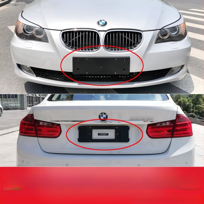 BMW 5 серия: база за регистрационен номер за преден и заден монтаж със скоби и GT рамка