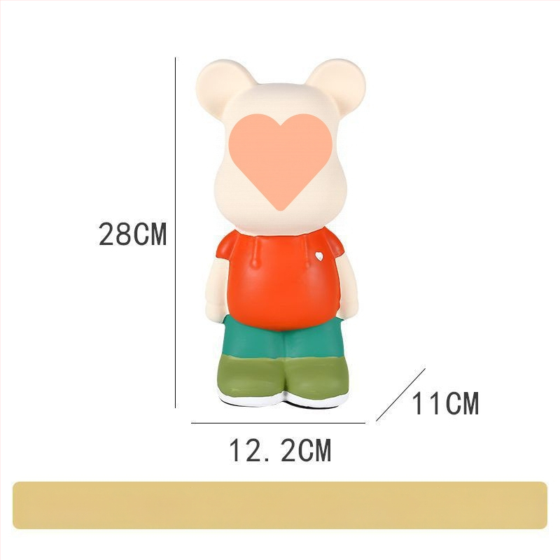 Keraminė meškiuko figūrėlė, nordinio stiliaus dekoras (Medžiaga: keramika; Dovana: asmeninė; Progos: Kalėdos, Gimtadienis)