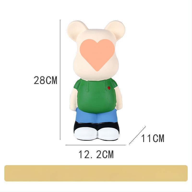 Keraminė meškiuko figūrėlė, nordinio stiliaus dekoras (Medžiaga: keramika; Dovana: asmeninė; Progos: Kalėdos, Gimtadienis)