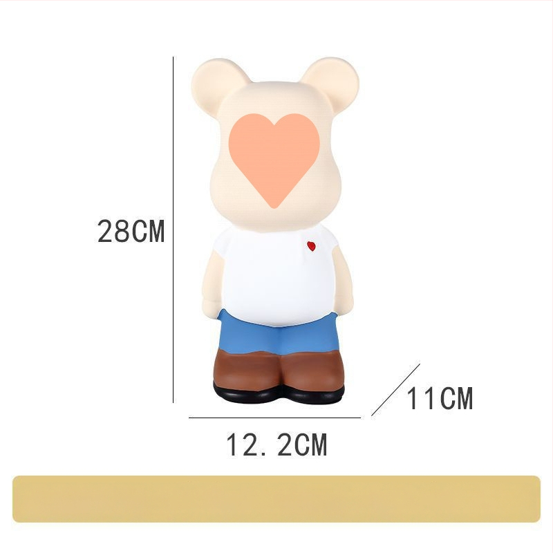 Keraminė meškiuko figūrėlė, nordinio stiliaus dekoras (Medžiaga: keramika; Dovana: asmeninė; Progos: Kalėdos, Gimtadienis)