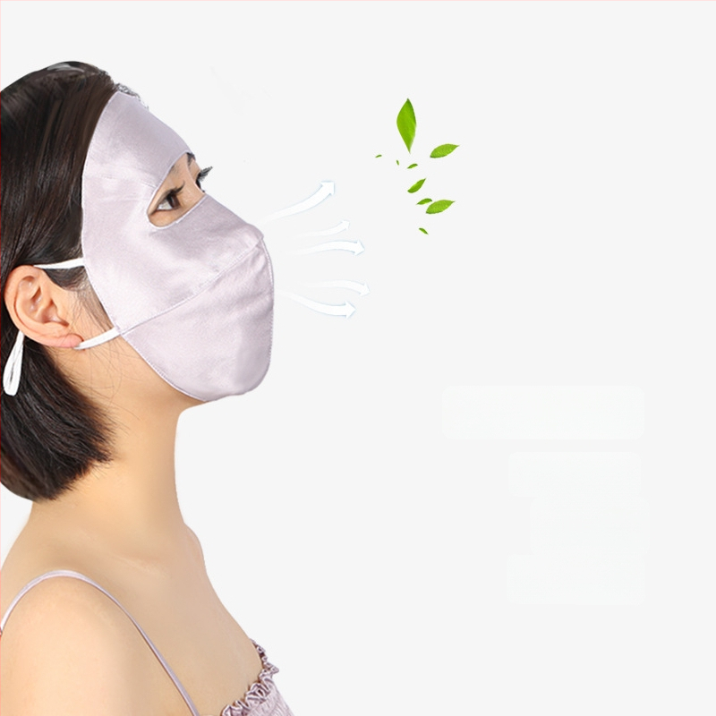 Maska za lice od 100% svile, zaštita od sunca, lagana, 3D dizajn, gradski stil