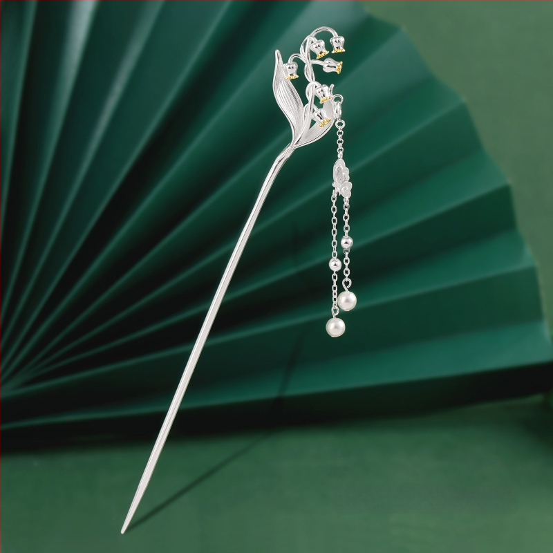 Matu sprādze no vara, nacionālā stila, ziedu motīvs, elektroplatinga pārklājums, izcelsme Shantwei