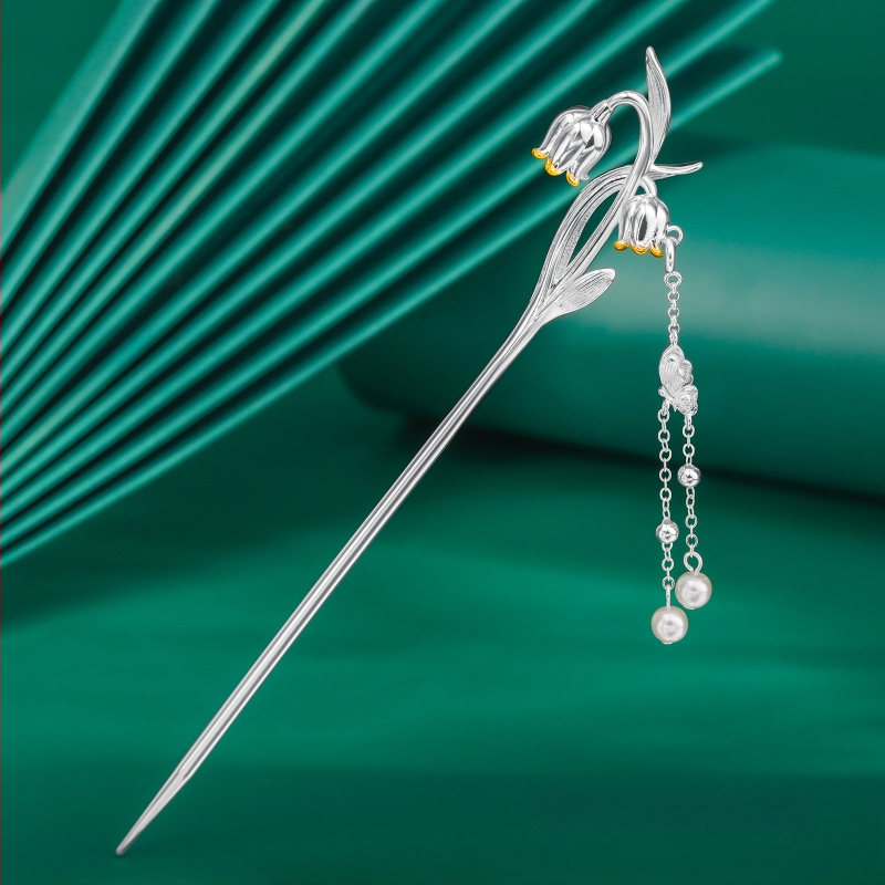 Matu sprādze no vara, nacionālā stila, ziedu motīvs, elektroplatinga pārklājums, izcelsme Shantwei